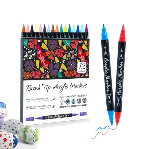Acrylfarben-Marker – wasserfeste Acrylstifte mit doppelter Spitze zum Malen für Kinder und Erwachsene – Doppelfarben-Zubehör für handgemachtes Handwerk und Kunstbedarf Acrylfarben-Marker – wasserfeste Acrylstifte mit doppelter Spitze zum Malen für Kinder und Erwachsene – Doppelfarben-Zubehör für handgemachtes Handwerk und Kunstbedarf von Generisch