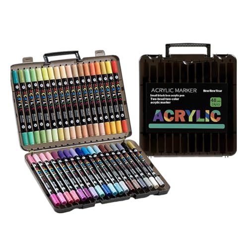 Acrylfarbenstifte - Farbstifte Marker | Doppelstoff-Stoffmalerei Marker | Wasserdichte, schnell trocknende Malereizubehör | Fade-resistente Handwerksversorgung für Stoffschuh-Design-Modell-Kit Details Acrylfarbenstifte - Farbstifte Marker | Doppelstoff-Stoffmalerei Marker | Wasserdichte, schnell trocknende Malereizubehör | Fade-resistente Handwerksversorgung für Stoffschuh-Design-Modell-Kit Details von Generisch