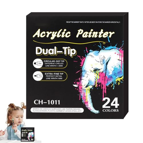 Acrylic Paint Markers - Paint Marker Set for diyy projects | Acrylic Paint Markers Pens Set | Waterproof Paint Marker Pen | Acrylic Markers Paint Pens For Graffiti von Generisch
