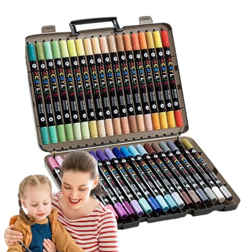 Acrylkunstmarker - Acrylfarbenmarkierungen Kit | Präzisionstipp Felsmalerei Stift | Wasserdichte, Schnell Trocknende Malvorräte, Fade-resistente Bastelmittel Für Stoffschuh-Design-Modelldetails Acrylkunstmarker - Acrylfarbenmarkierungen Kit | Präzisionstipp Felsmalerei Stift | Wasserdichte, Schnell Trocknende Malvorräte, Fade-resistente Bastelmittel Für Stoffschuh-Design-Modelldetails von Generisch
