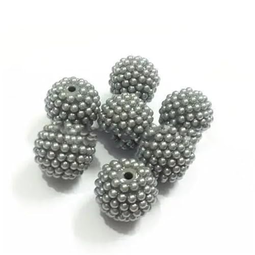 Acrylperlen, Strasssteine, Perlen für klobigen Schmuck/DIY, handgefertigt, Grau, 12 mm, 400 Stück pro Beutel von Generisch