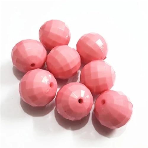 Acrylperlen, massiv, facettiert, 20 mm, 100 Stück/Beutel, für klobigen Schmuck, DIY, handgefertigte Hochzeitsdekorationen, Basteln, pnnrk, 20 mm, 100 Stück pro Beutel von Generisch