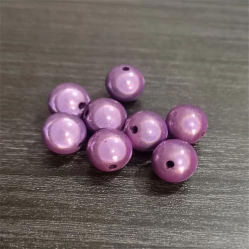 Acrylperlen für Schmuck, 6 mm, 8 mm, 10 mm, 12 mm, 14 mm, 16 mm, 18 mm, 20 mm, Lila, 300 Stück pro Beutel von Generisch