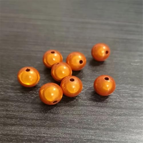 Acrylperlen für Schmuck, 6 mm, 8 mm, 10 mm, 12 mm, 14 mm, 16 mm, 18 mm, 20 mm, Orange, 6 mm, 4000 Stück pro Beutel von Generisch