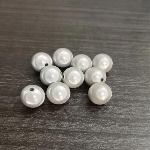 Acrylperlen für Schmuck, 6 mm, 8 mm, 10 mm, 12 mm, 14 mm, 16 mm, 18 mm, 20 mm, Weiß, 20 mm, 105 Stück pro Beutel von Generisch