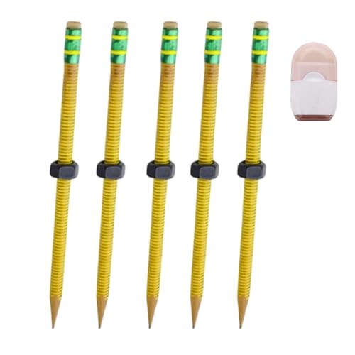 Adhd Pencil, Threaded Pencil, Threaded Fidget Pencils for ADHD & Anxiety, Silent Sensory Tool Stress Relief Rotating Pen Perfect for School Office Home (5PCS) von Generisch