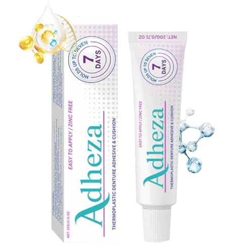 Adheza Dental Adhesive, Adheza Denture Fixative, Strong Adhesive Dental Adhesive Original, 𝐀𝐝𝐡𝐞𝐳𝐚 Thermoplastic 𝐃𝐞𝐧𝐭𝐮𝐫𝐞 𝐀𝐝𝐡𝐞𝐬𝐢𝐯𝐞 - Extra Hold Dental Glue for Teeth Repair (1 Pcs) von Generisch