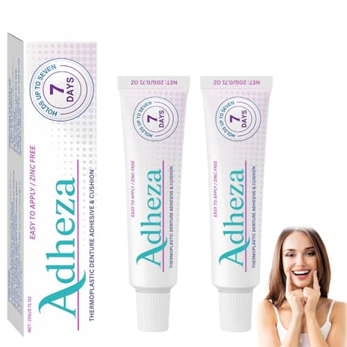 Adheza Dental Adhesive, Adheza Denture Fixative, Strong Waterproof Adheza Dental Adhesive Original, Thermoplastic Denture Adhesive, Holds Dentures Longer and Stronger, Lasting Prosthetic Bonding (2) von Generisch