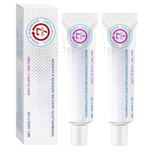Adheza Dental Adhesive, Adheza Denture Fixative, Thermoplastic Denture Adhesive, Dentures Repair for Dental Super Glue for Teeth, Fors Daily Women Men Adults (2PCS) von Generisch