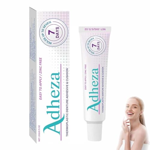 Adheza Dental Adhesive,Adheza Denture Fixative,Thermoplastic Denture Adhesive,Strong Hold Denture Adhesive Cream,For Secure Fit & All-Day Comfort – Long-Lasting,Dental Glue for Teeth Repair (1) von Generisch