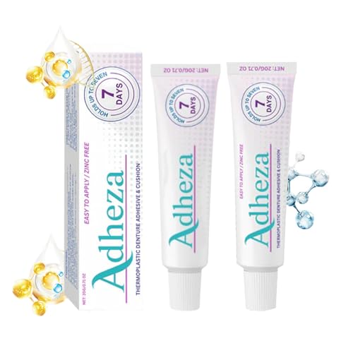 Adheza Dental Adhesive Zahnhaftmittel,Adheza Denture Fixative,Prothesenfixierungsmittel Adheza Thermoplastic Adhesive,Strong Hold 𝐃𝐞𝐧𝐭𝐮𝐫𝐞 𝐀𝐝𝐡𝐞𝐬𝐢𝐯𝐞 Cream for False Teeth (2) von Generisch