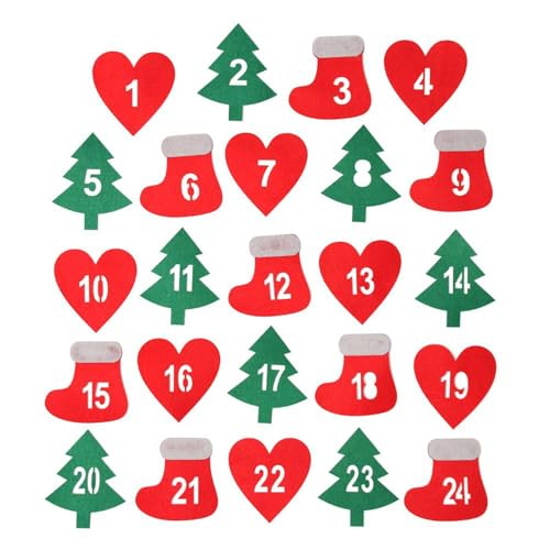 Adventskalender Aufkleber Set Zahlen 1-24, 24-Tage Weihnachts Countdown-Aufkleber 1-24, Zahlen Aufkleber Versiegelungsetiketten Für Weihnachts Dekoration Adventskalender Aufkleber Set Zahlen 1-24, 24-Tage Weihnachts Countdown-Aufkleber 1-24, Zahlen Aufkleber Versiegelungsetiketten Für Weihnachts Dekoration von Generisch