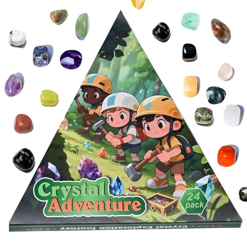 Adventskalender Weihnachtszähler - 24 Tage Schmuckstein Weihnachts Dekokalender - Mineralien Kristalle Geschenk Für Jugendliche Frauen Erwachsene Adventskalender Weihnachtszähler - 24 Tage Schmuckstein Weihnachts Dekokalender - Mineralien Kristalle Geschenk Für Jugendliche Frauen Erwachsene von Generisch