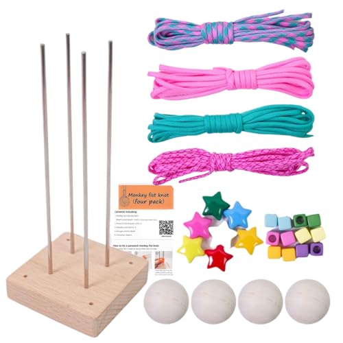 Affen-Faust-Kit, Paracord-Ball, Bastelbedarf, Projekte, handgefertigtes Knoten-Set mit Werkzeugen, kreatives Charm-Zubehör für Kinder, Anfänger, Outdoor-Enthusiasten Affen-Faust-Kit, Paracord-Ball, Bastelbedarf, Projekte, handgefertigtes Knoten-Set mit Werkzeugen, kreatives Charm-Zubehör für Kinder, Anfänger, Outdoor-Enthusiasten von Generisch