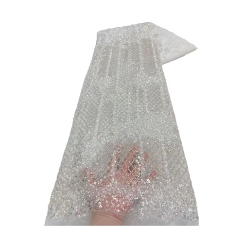 Afrikanische Luxus-Pailletten, Tüll, Stickerei, Netz, Spitze, modisches Design, französische Perlen, Brautspitzenstoff Afrikanische Luxus-Pailletten, Tüll, Stickerei, Netz, Spitze, modisches Design, französische Perlen, Brautspitzenstoff von Generisch