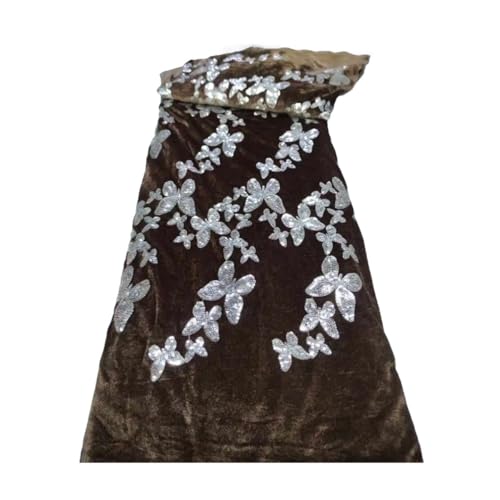 Afrikanischer Fleece-Spitzenstoff mit Pailletten-Stickerei, französischer nigerianischer Spitzenstoff für Hochzeit Afrikanischer Fleece-Spitzenstoff mit Pailletten-Stickerei, französischer nigerianischer Spitzenstoff für Hochzeit von Generisch