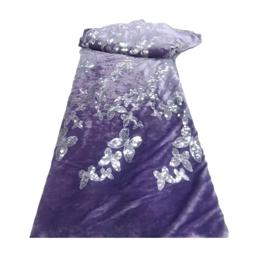 Afrikanischer Fleece-Spitzenstoff mit Pailletten-Stickerei, französischer nigerianischer Spitzenstoff für Hochzeit Afrikanischer Fleece-Spitzenstoff mit Pailletten-Stickerei, französischer nigerianischer Spitzenstoff für Hochzeit von Generisch