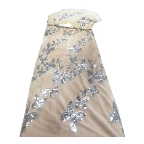 Afrikanischer Fleece-Spitzenstoff mit Pailletten-Stickerei, französischer nigerianischer Spitzenstoff für Hochzeit Afrikanischer Fleece-Spitzenstoff mit Pailletten-Stickerei, französischer nigerianischer Spitzenstoff für Hochzeit von Generisch