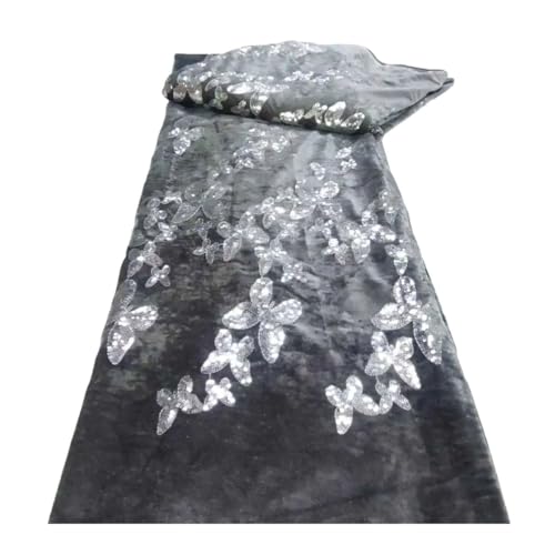 Afrikanischer Fleece-Spitzenstoff mit Pailletten-Stickerei, französischer nigerianischer Spitzenstoff für Hochzeit Afrikanischer Fleece-Spitzenstoff mit Pailletten-Stickerei, französischer nigerianischer Spitzenstoff für Hochzeit von Generisch