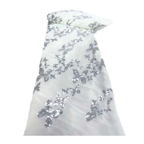 Afrikanischer Fleece-Spitzenstoff mit Pailletten-Stickerei, französischer nigerianischer Spitzenstoff für Hochzeit Afrikanischer Fleece-Spitzenstoff mit Pailletten-Stickerei, französischer nigerianischer Spitzenstoff für Hochzeit von Generisch