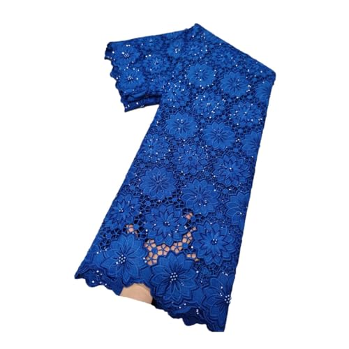 Afrikanischer Spitzenstoff, 100 % Baumwolle, Schweizer Voile-Spitze mit Perlen, nigerianischer Tüll, Pailletten, beliebter Dubai-Stil Afrikanischer Spitzenstoff, 100 % Baumwolle, Schweizer Voile-Spitze mit Perlen, nigerianischer Tüll, Pailletten, beliebter Dubai-Stil von Generisch