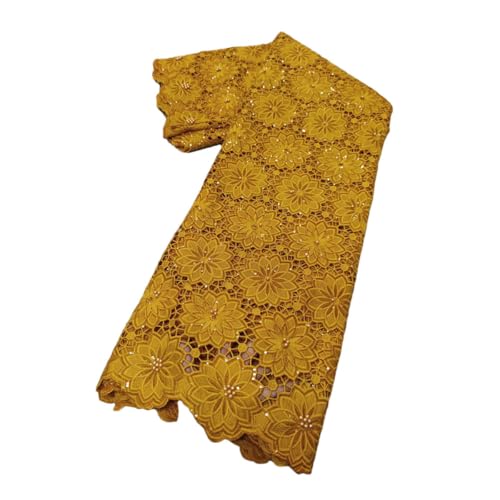 Afrikanischer Spitzenstoff, 100 % Baumwolle, Schweizer Voile-Spitze mit Perlen, nigerianischer Tüll, Pailletten, beliebter Dubai-Stil Afrikanischer Spitzenstoff, 100 % Baumwolle, Schweizer Voile-Spitze mit Perlen, nigerianischer Tüll, Pailletten, beliebter Dubai-Stil von Generisch