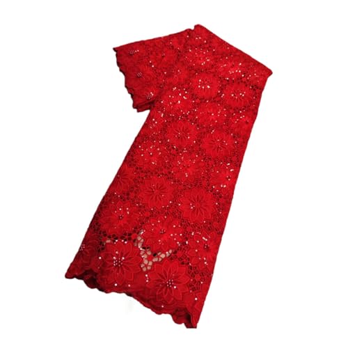 Afrikanischer Spitzenstoff, 100 % Baumwolle, Schweizer Voile-Spitze mit Perlen, nigerianischer Tüll, Pailletten, beliebter Dubai-Stil Afrikanischer Spitzenstoff, 100 % Baumwolle, Schweizer Voile-Spitze mit Perlen, nigerianischer Tüll, Pailletten, beliebter Dubai-Stil von Generisch