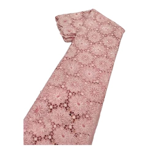 Afrikanischer Spitzenstoff, 100 % Baumwolle, Schweizer Voile-Spitze mit Perlen, nigerianischer Tüll, Pailletten, beliebter Dubai-Stil Afrikanischer Spitzenstoff, 100 % Baumwolle, Schweizer Voile-Spitze mit Perlen, nigerianischer Tüll, Pailletten, beliebter Dubai-Stil von Generisch