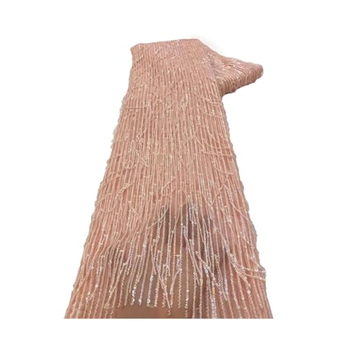 Afrikanischer Spitzenstoff, Pailletten, nigerianische Hochzeit, Spitzenmaterial, Luxusstoffe zum Nähen, 4,5 m Afrikanischer Spitzenstoff, Pailletten, nigerianische Hochzeit, Spitzenmaterial, Luxusstoffe zum Nähen, 4,5 m von Generisch