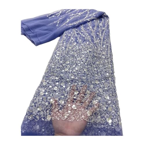 Afrikanischer Spitzenstoff, französische Perlen, nigerianische Pailletten, Stickerei, Netz, Spitzenstoffe für Brautkleid Afrikanischer Spitzenstoff, französische Perlen, nigerianische Pailletten, Stickerei, Netz, Spitzenstoffe für Brautkleid von Generisch