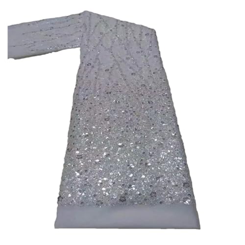 Afrikanischer Spitzenstoff, französische Perlen, nigerianische Pailletten, Stickerei, Netz, Spitzenstoffe für Brautkleid Afrikanischer Spitzenstoff, französische Perlen, nigerianische Pailletten, Stickerei, Netz, Spitzenstoffe für Brautkleid von Generisch