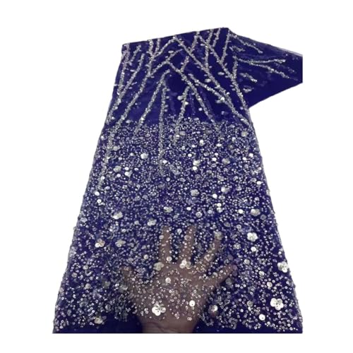 Afrikanischer Spitzenstoff, französische Perlen, nigerianische Pailletten, Stickerei, Netz, Spitzenstoffe für Brautkleid Afrikanischer Spitzenstoff, französische Perlen, nigerianische Pailletten, Stickerei, Netz, Spitzenstoffe für Brautkleid von Generisch