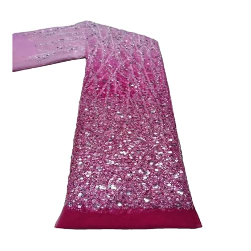 Afrikanischer Spitzenstoff, französische Perlen, nigerianische Pailletten, Stickerei, Netz, Spitzenstoffe für Brautkleid Afrikanischer Spitzenstoff, französische Perlen, nigerianische Pailletten, Stickerei, Netz, Spitzenstoffe für Brautkleid von Generisch