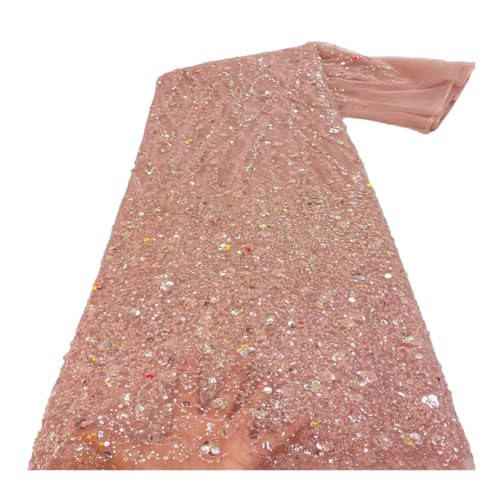 Afrikanischer Spitzenstoff, französische Perlen, nigerianische Pailletten, Stickerei, Netz, Spitzenstoffe für Brautkleid Afrikanischer Spitzenstoff, französische Perlen, nigerianische Pailletten, Stickerei, Netz, Spitzenstoffe für Brautkleid von Generisch