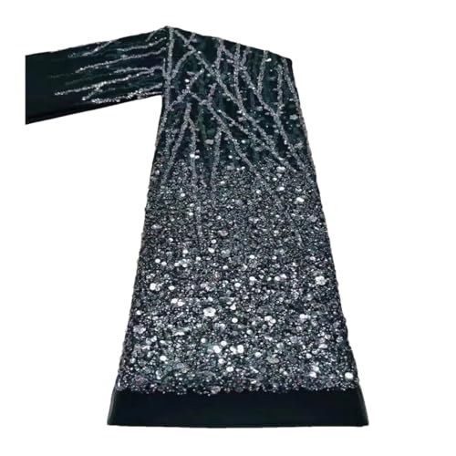 Afrikanischer Spitzenstoff, französische Perlen, nigerianische Pailletten, Stickerei, Netz, Spitzenstoffe für Brautkleid Afrikanischer Spitzenstoff, französische Perlen, nigerianische Pailletten, Stickerei, Netz, Spitzenstoffe für Brautkleid von Generisch