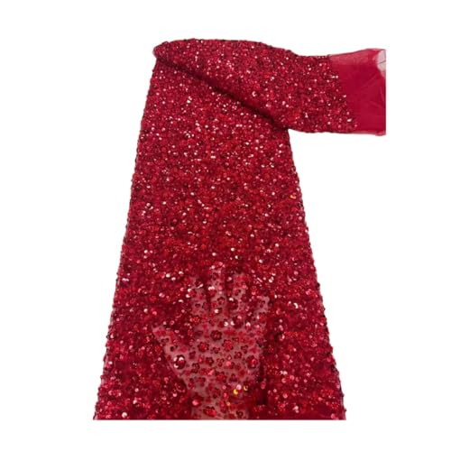 Afrikanischer Spitzenstoff, luxuriös, französische Pailletten, Netzstoff, Spitzenstoff, hochwertig, handgefertigt, Perlen für Hochzeit Afrikanischer Spitzenstoff, luxuriös, französische Pailletten, Netzstoff, Spitzenstoff, hochwertig, handgefertigt, Perlen für Hochzeit von Generisch