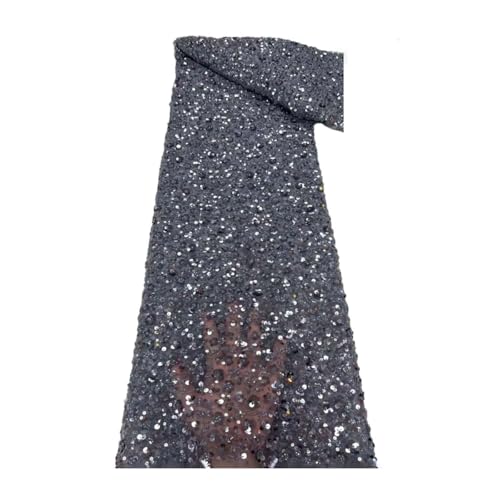 Afrikanischer Spitzenstoff, luxuriös, französische Pailletten, Netzstoff, Spitzenstoff, hochwertig, handgefertigt, Perlen für Hochzeit Afrikanischer Spitzenstoff, luxuriös, französische Pailletten, Netzstoff, Spitzenstoff, hochwertig, handgefertigt, Perlen für Hochzeit von Generisch