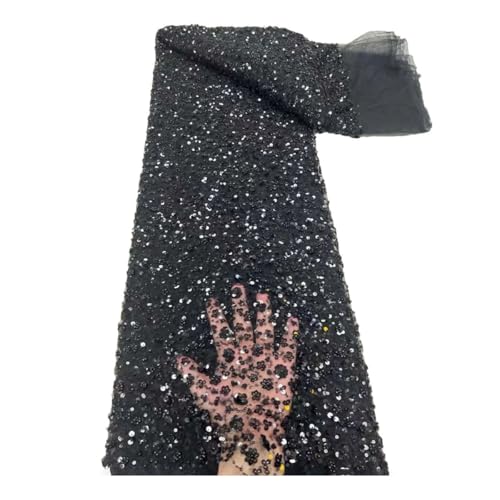 Afrikanischer Spitzenstoff, luxuriös, französische Pailletten, Netzstoff, Spitzenstoff, hochwertig, handgefertigt, Perlen für Hochzeit Afrikanischer Spitzenstoff, luxuriös, französische Pailletten, Netzstoff, Spitzenstoff, hochwertig, handgefertigt, Perlen für Hochzeit von Generisch