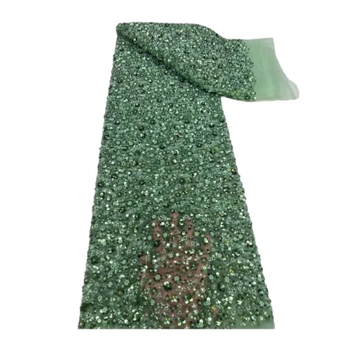 Afrikanischer Spitzenstoff, luxuriös, französische Pailletten, Netzstoff, Spitzenstoff, hochwertig, handgefertigt, Perlen für Hochzeit Afrikanischer Spitzenstoff, luxuriös, französische Pailletten, Netzstoff, Spitzenstoff, hochwertig, handgefertigt, Perlen für Hochzeit von Generisch
