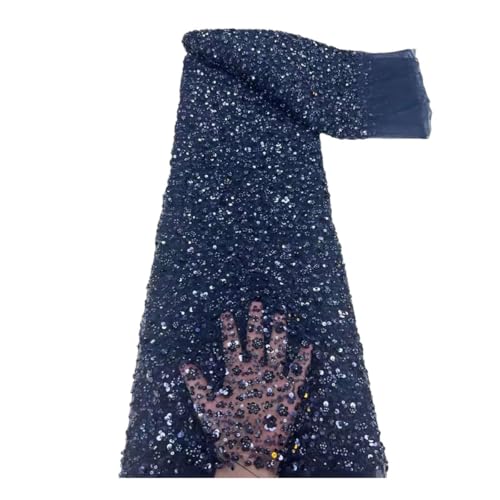 Afrikanischer Spitzenstoff, luxuriös, französische Pailletten, Netzstoff, Spitzenstoff, hochwertig, handgefertigt, Perlen für Hochzeit Afrikanischer Spitzenstoff, luxuriös, französische Pailletten, Netzstoff, Spitzenstoff, hochwertig, handgefertigt, Perlen für Hochzeit von Generisch