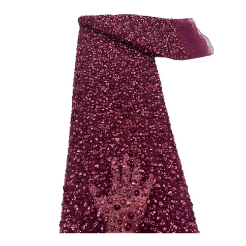 Afrikanischer Spitzenstoff, luxuriös, französische Pailletten, Netzstoff, Spitzenstoff, hochwertig, handgefertigt, Perlen für Hochzeit Afrikanischer Spitzenstoff, luxuriös, französische Pailletten, Netzstoff, Spitzenstoff, hochwertig, handgefertigt, Perlen für Hochzeit von Generisch