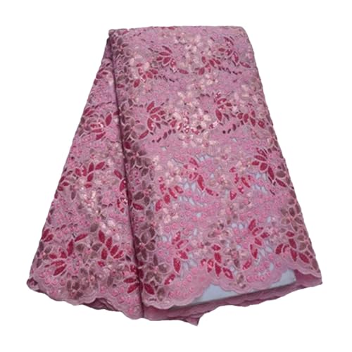 Afrikanischer handgeschnittener Organza-Spitzenstoff mit Pailletten-Stickerei und Perlen für Partykleid Afrikanischer handgeschnittener Organza-Spitzenstoff mit Pailletten-Stickerei und Perlen für Partykleid von Generisch