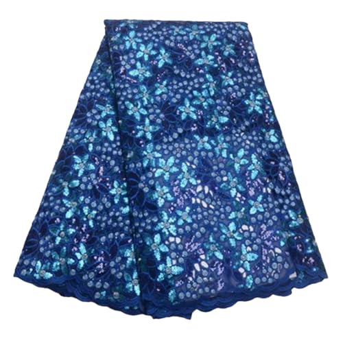 Afrikanischer handgeschnittener Organza-Spitzenstoff mit Pailletten-Stickerei und Perlen für Partykleid Afrikanischer handgeschnittener Organza-Spitzenstoff mit Pailletten-Stickerei und Perlen für Partykleid von Generisch