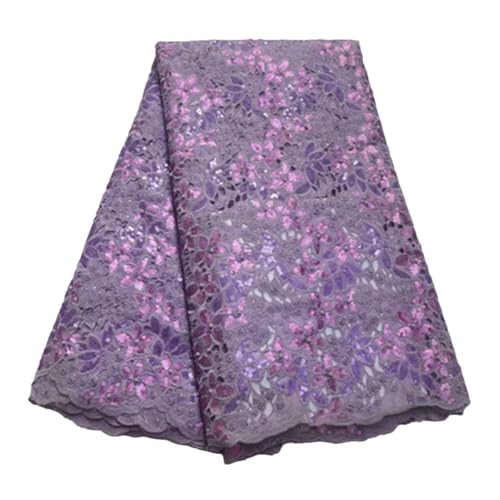 Afrikanischer handgeschnittener Organza-Spitzenstoff mit Pailletten-Stickerei und Perlen für Partykleid Afrikanischer handgeschnittener Organza-Spitzenstoff mit Pailletten-Stickerei und Perlen für Partykleid von Generisch