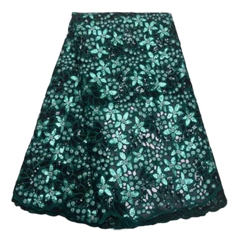 Afrikanischer handgeschnittener Organza-Spitzenstoff mit Pailletten-Stickerei und Perlen für Partykleid Afrikanischer handgeschnittener Organza-Spitzenstoff mit Pailletten-Stickerei und Perlen für Partykleid von Generisch