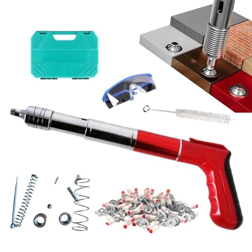 Air Power Pin Nagler | Zement Wandnagler | Manuelle Nagelmaschine mit 100 Nägeln 5 Gang Nagel Wand Befestigungswerkzeug für Haushalt Holzbearbeitung Air Power Pin Nagler | Zement Wandnagler | Manuelle Nagelmaschine mit 100 Nägeln 5 Gang Nagel Wand Befestigungswerkzeug für Haushalt Holzbearbeitung von Generisch