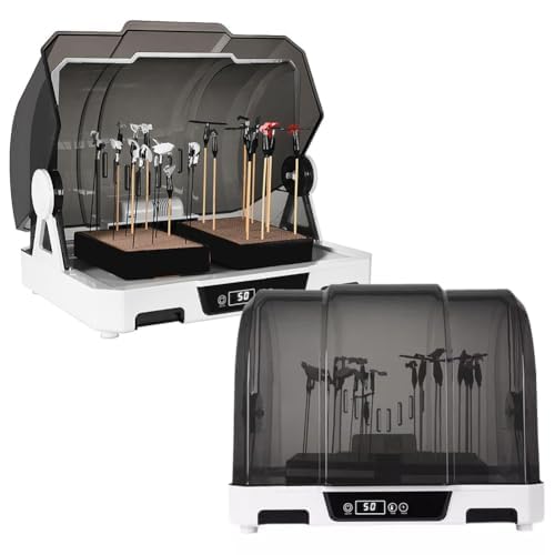 Airbrush Spritzkabine, 200W Elektrische Trocknungsbox mit Staubabdeckung, Einstellbare Temperatur 20-50°C, Timer 10-180min für Modellmalerei und Bastelprojekte von Generisch