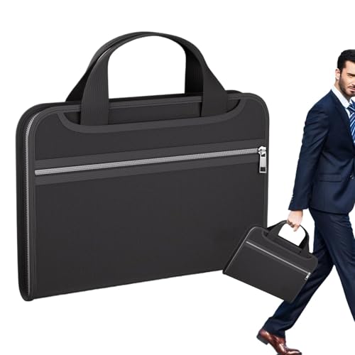 -Akten-Organizer, feuerfeste Mappe, Fächermappe für wichtige Dokumente, feuersichere Tasche, mehrere Taschen mit Griff und Etiketten für A4-Papier von Generisch