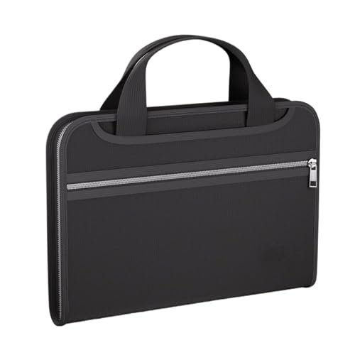 -Aktenordner, Fächermappe, feuerfeste Ordner, wichtige Dokumente, feuersichere Tasche, mehrere Taschen mit Griff und Etiketten für A4-Papier von Generisch