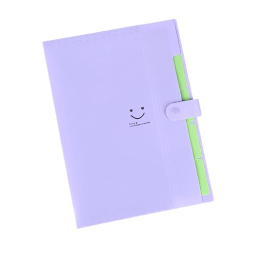 Aktenordner A4 | A4 wasserdichter unterteilter Dokumentenhalter | Staubdichter Datei-Organizer Große Kapazität 5 Taschen & 4 Registerkarten für Papier, Material, Dokumente, Aufgaben von Generisch